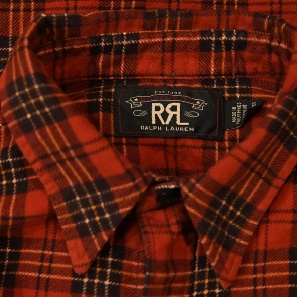 RRL CO Double RL Red Plaid Work Shirt S - Picture 8 of 8